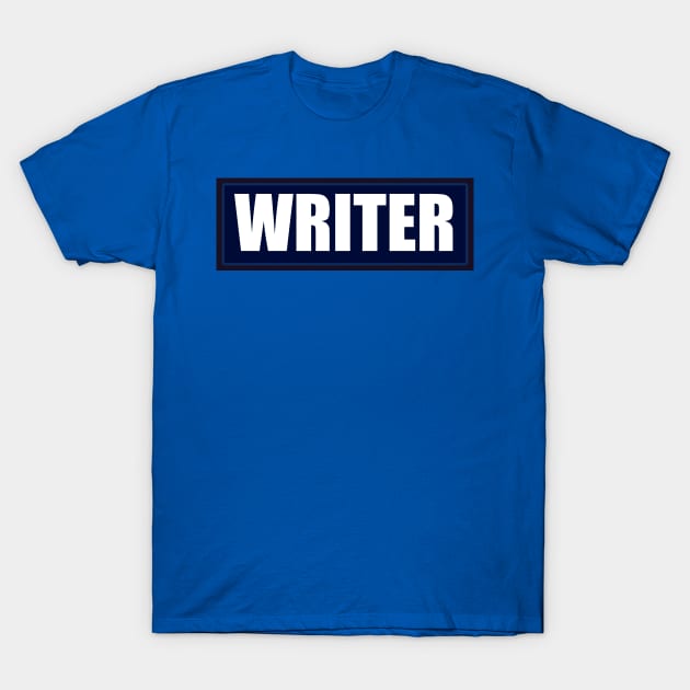 Writer Velcro Patch T-Shirt by LaughingCoyote